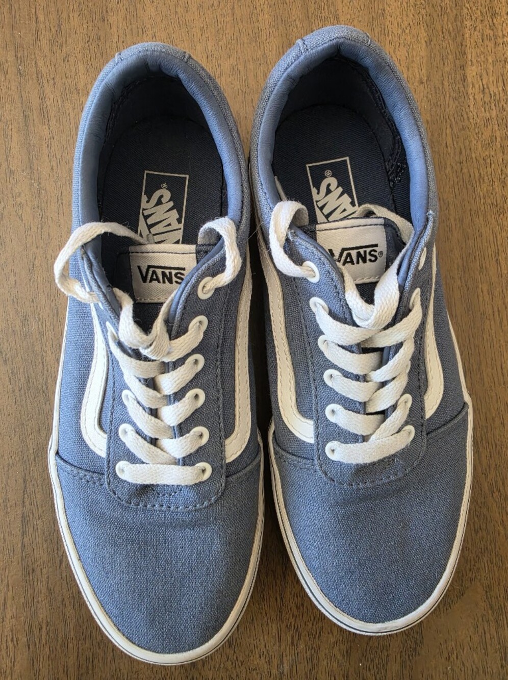 Girls Vans Blue Canvas Sneakers